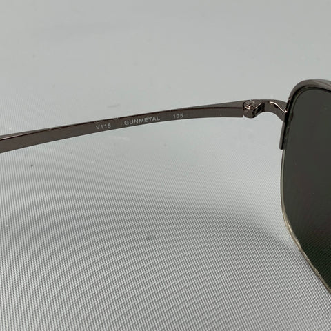 JOHN VARVATOS Silver Gunmetal Sunglasses
