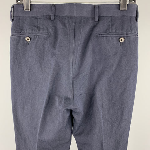 UNITED ARROWS Size 30 Navy Pleated Cuffed Casual Pants