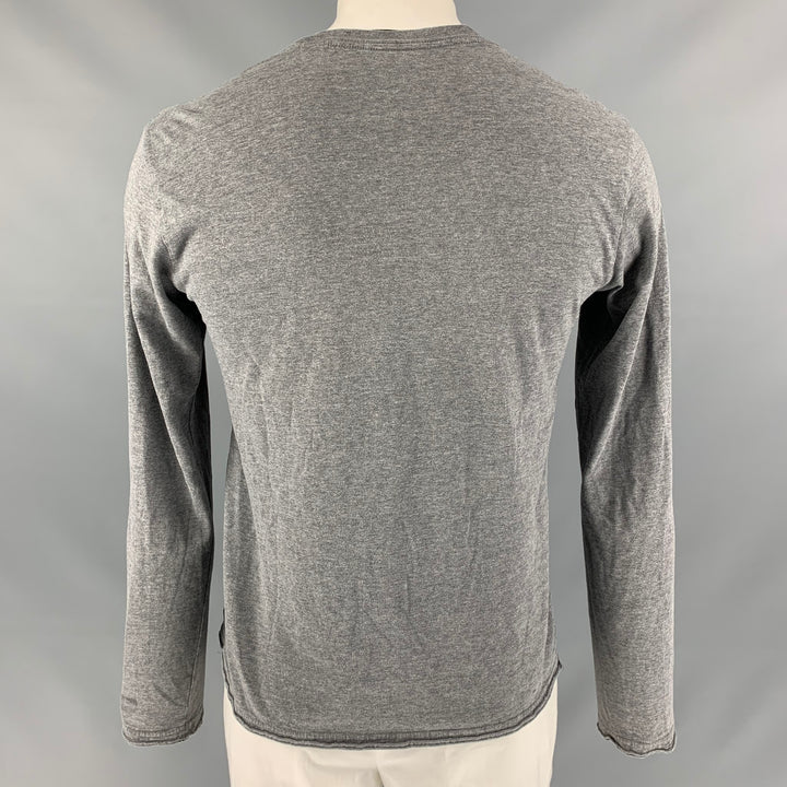 NUMBER (N)INE Size L Grey Heather Cotton Long Sleeve T-shirt