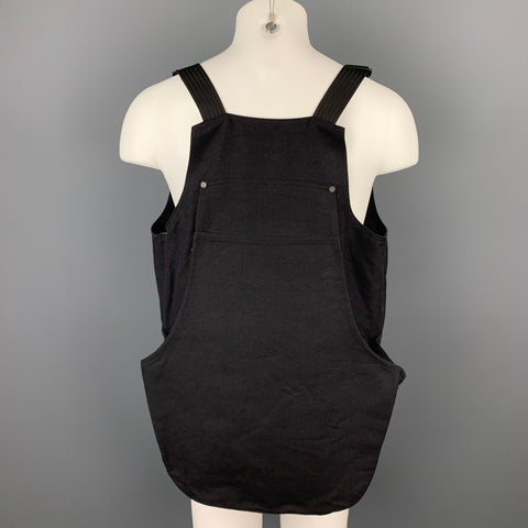RIP VAN WINKLE Size One Size Black Canvas Worker Vest
