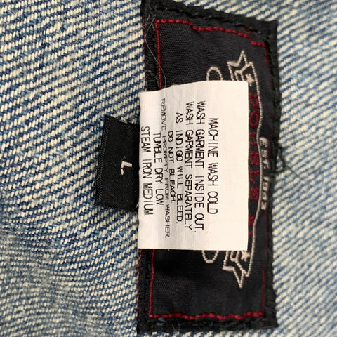RRL by RALPH LAUREN Size L Blue Distressed Cotton Jacket