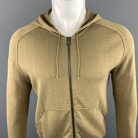 JIL SANDER Size 36 Tan Cotton / Cashmere Zip Up Jacket