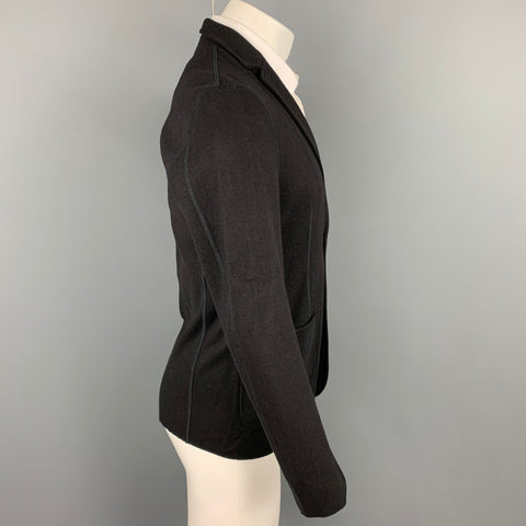 TOMAS MAIER Size M Black Wool / Viscose Blend Notch Lapel Sport Coat