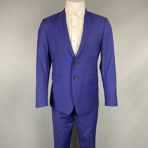 PAUL SMITH Size 40 Regular Purple Wool / Mohair Notch Lapel Suit