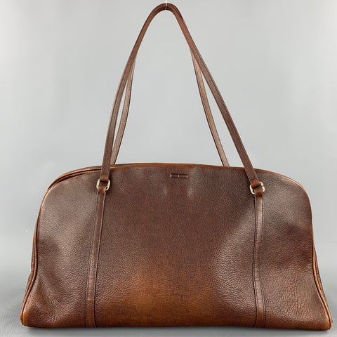 Vintage TARDINI Brown Leather Shoulder Handbag