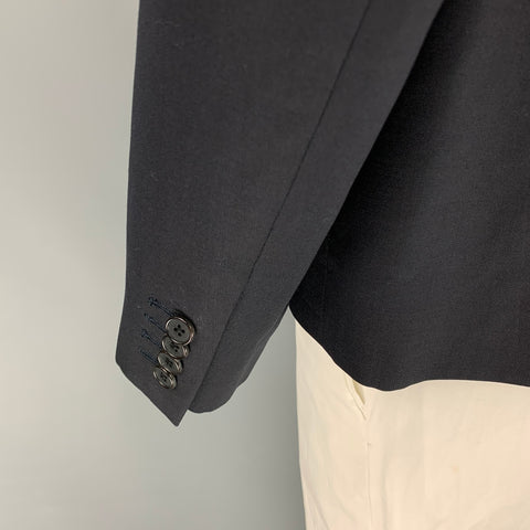 MARNI Size 44 Black Virgin Wool Notch Lapel Sport Coat