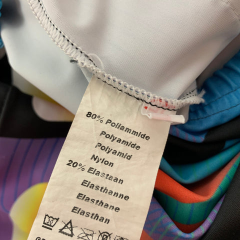 WALTER VAN BEIRENDONCK FW17 Size M Multicolor Graphic Nylon Jersey Bike Top