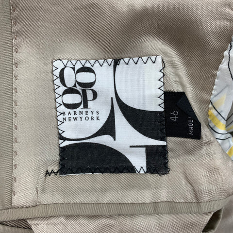 BARNEY'S CO-OP Taille 36 Manteau de sport à revers cranté en coton kaki