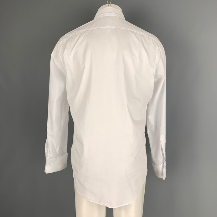 SUIT SUPPLY Taille 16,5 Chemise de smoking en coton blanc à manches longues
