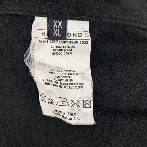 JOHN RICHMOND Size XL Black Beaded Skull Cotton Crew-Neck T-shirt