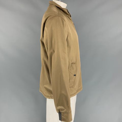 LANVIN Size 44 Tan Cotton Zip Up Jacket