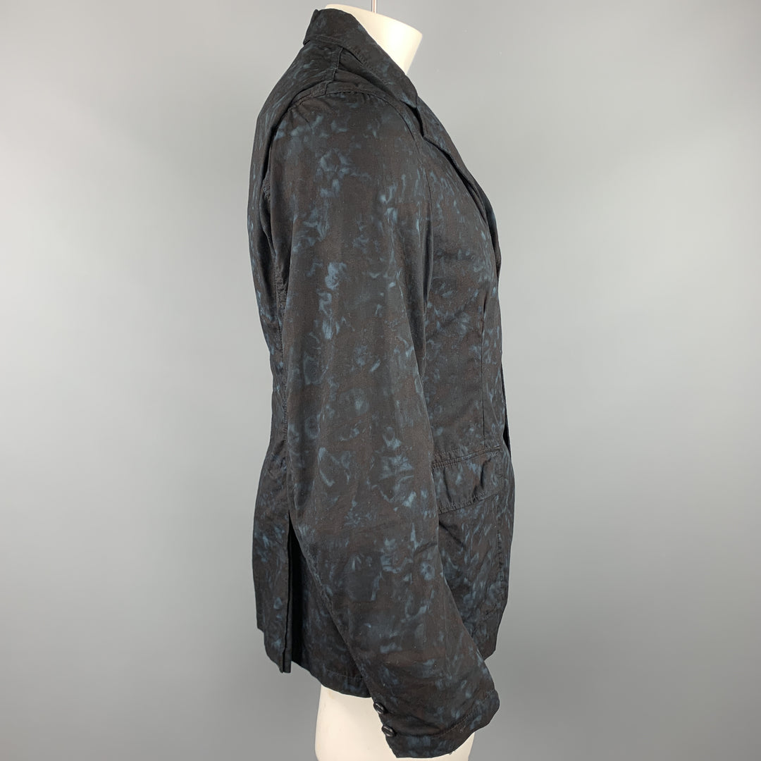 ENGINEERED GARMENTS Size 42 Navy Marbled Cotton Notch Lapel Sport Coat