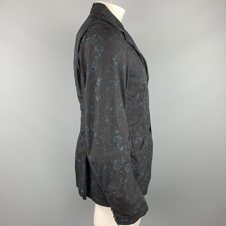 ENGINEERED GARMENTS Size 42 Navy Marbled Cotton Notch Lapel Sport Coat