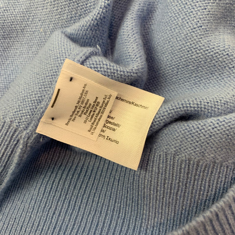 BROOKS BROTHERS Size XL Light Blue Cashmere V-Neck Sweater