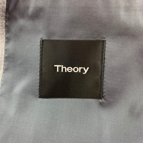 THEORY Size 38 Grey Linen Blend Notch Lapel Sport Coat