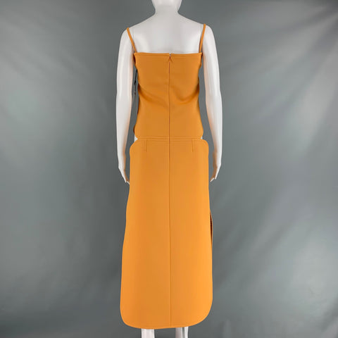 COURREGES Size 4 Orange Polyester Blend Dress