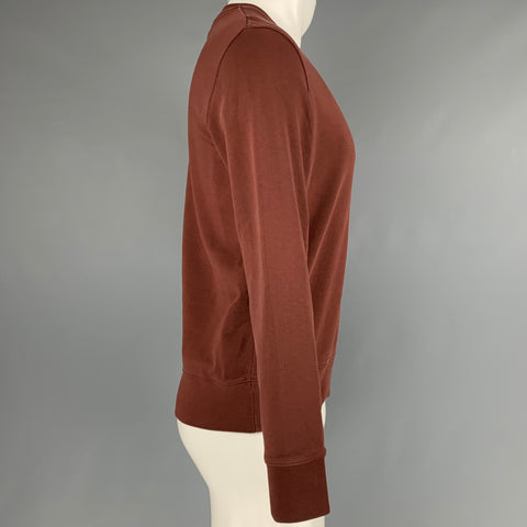 ACNE STUDIOS Size XS Brown Cotton Crew-Neck Sweatshirt