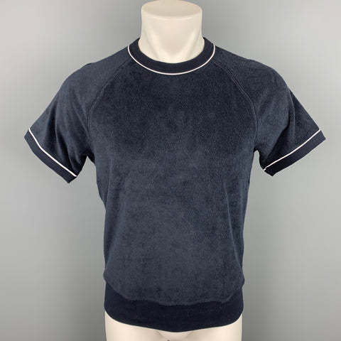 TODD SNYDER Size M Navy Cotton / Nylon Short Sleeve T-shirt