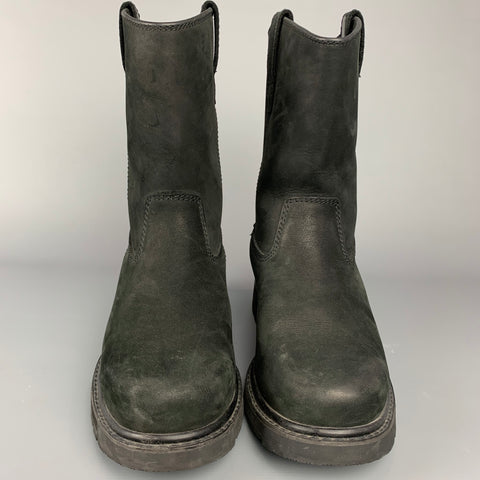 MUCK Taille 10 Bottes à enfiler imperméables en daim noir