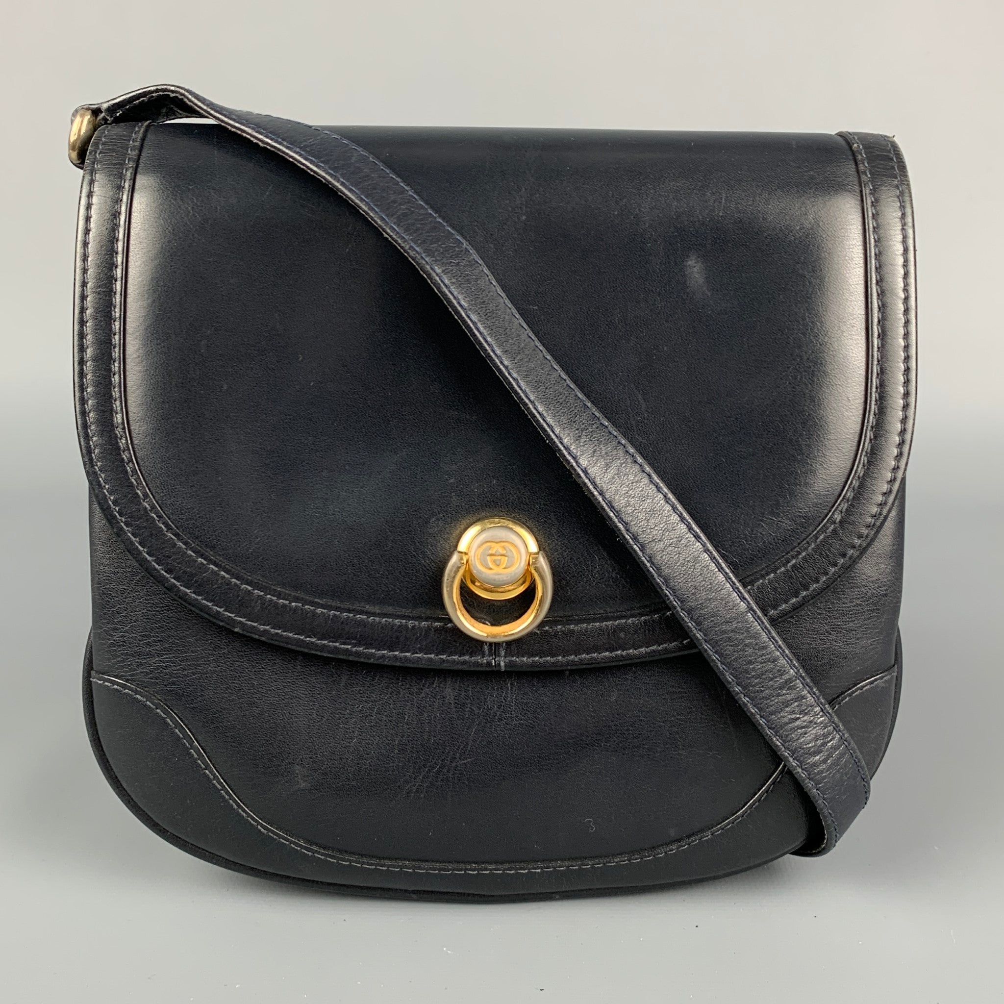 Vintage GUCCI Black Leather Shoulder Handbag – Sui Generis