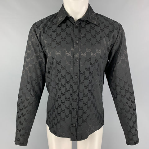 MARCELL VON BERLIN Size M Black Pattern Viscose Blend Long Sleeve Shirt