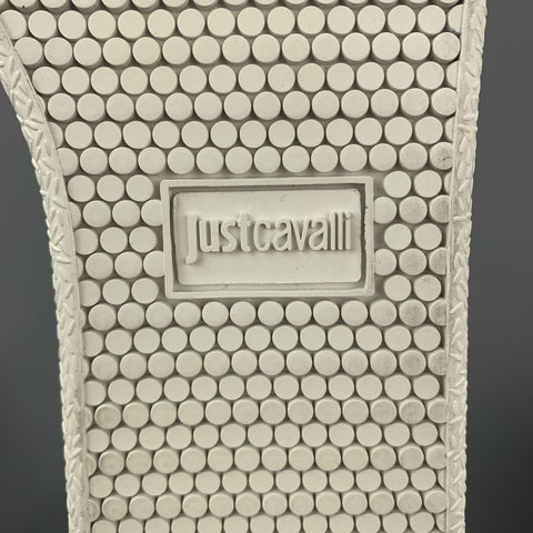 JUST CAVALLI Taille 10,5 Baskets montantes bleu royal matelassées