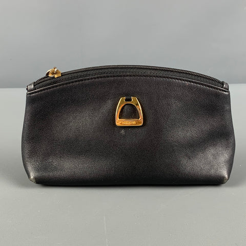 Vintage LANCEL Black Leather Coin Purse