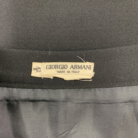 GIORGIO ARMANI Taille 8 Jupe crayon en sergé noir