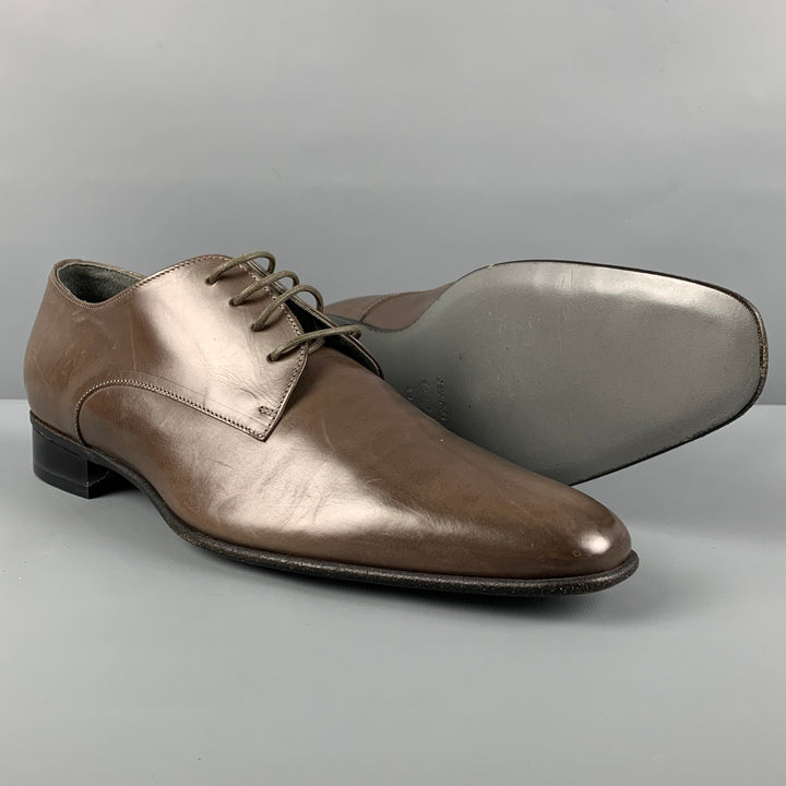 VIKTOR & ROLF Size 10 Taupe Leather Lace Up Shoes