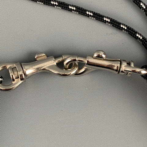 NO BRAND Black Silver Woven Necklace