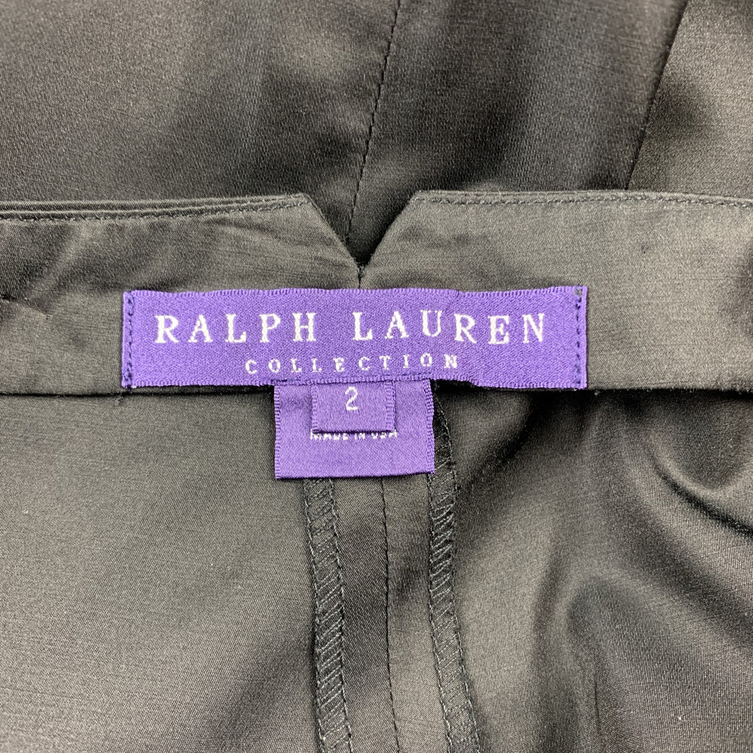 RALPH LAUREN COLLECTION Size 2 Black Silk / Cotton Dress Pants