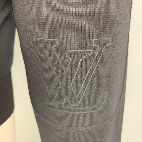 LOUIS VUITTON Size M Black Knitted Wool Silk Crew-Neck Pullover