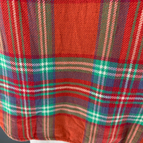 POLO by RALPH LAUREN Size XXL Red Green Plaid Cotton Flannel Long Sleeve Shirt
