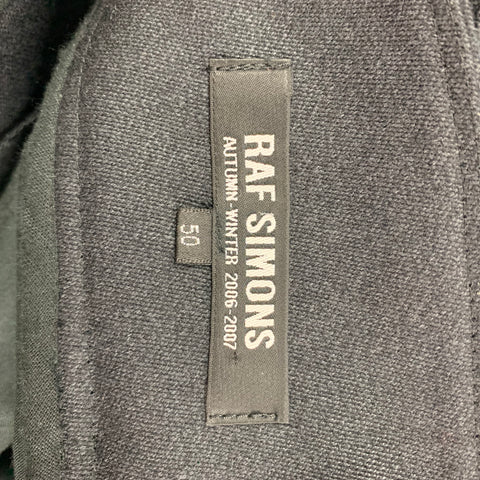 Vintage RAF SIMONS Fall 2016 Size 34 Black Wool High Waisted Dress Pants