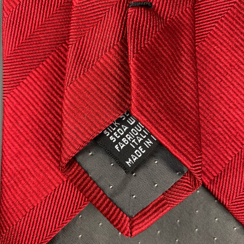 GIANFRANCO FERRE Red Two Tone Silk Tie