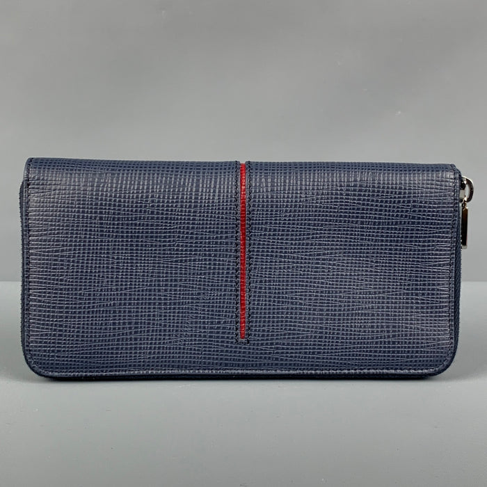 Portefeuille en cuir texturé rouge marine TOD'S
