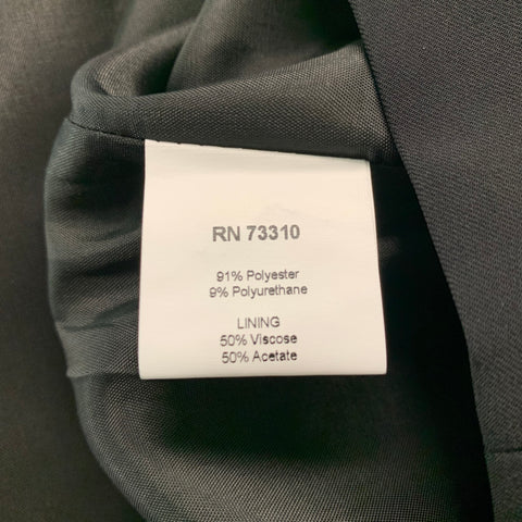 IVAN GRUNDAHL Size 4 Black Polyester Blend Asymmetrical  Blazer