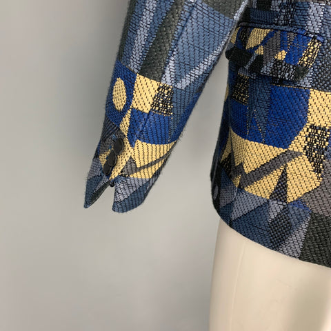 WALTER VAN BEIRENDONCK SS 14 Size 42 Grey Multi-Color Woven Sport Coat