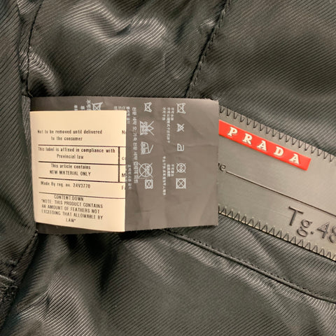 PRADA Size 38 Black Quilted Polyester Blend Jacket