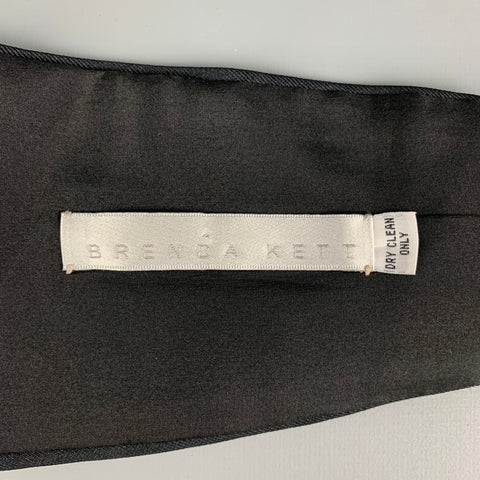 Vintage BRENDA KETT Black Solid Cummerbund