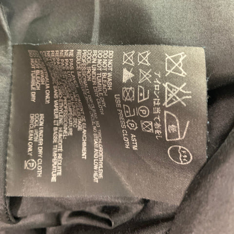 PRADA Size 2 Black Cotton Textured Pleated Skirt