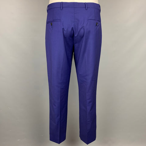 PAUL SMITH Size 40 Regular Purple Wool / Mohair Notch Lapel Suit