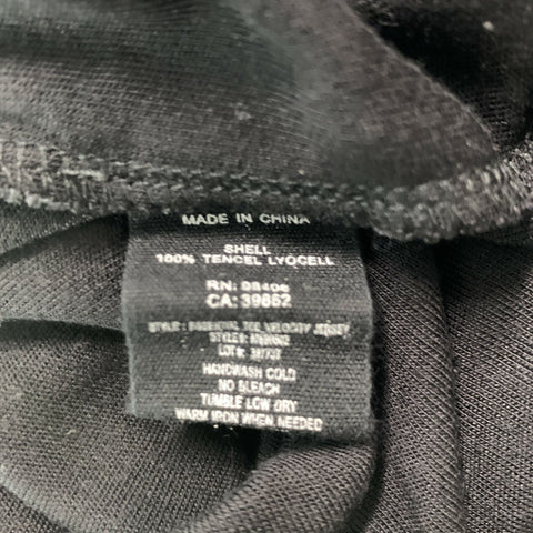 THEORY Size M Black Solid Lyocell Short Sleeve T-shirt