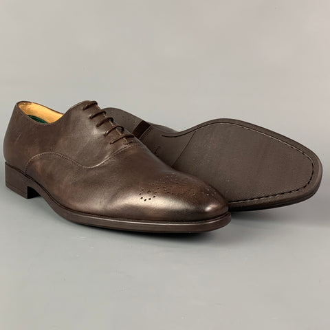 PS by PAUL SMITH Size 9 Brown Perforated Leather Lace Up Shoes