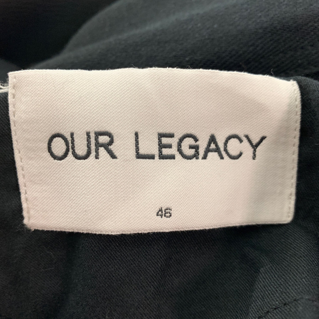 OUR LEGACY Size 38 Black Wool Blend Single Breasted Suit