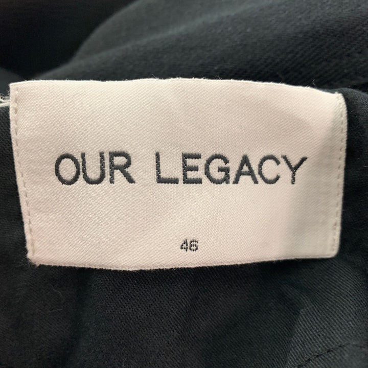 OUR LEGACY Size 38 Black Wool Blend Single Breasted Suit