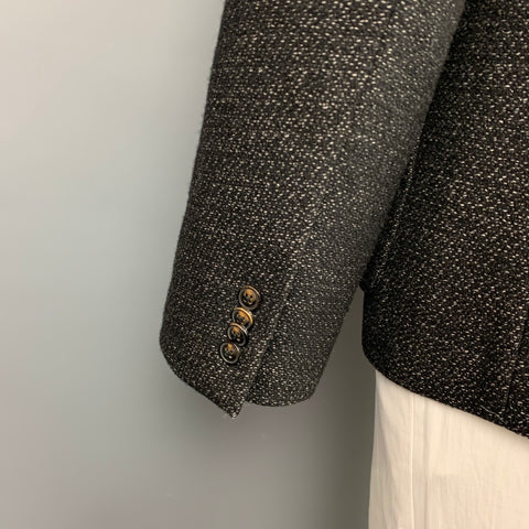 SCOTCH AND SODA Size 44 Black & White Wool / Polyester Sport Coat