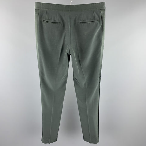 MARC JACOBS Size 32 Slate Acetate / Wool Zip Fly Dress Pants