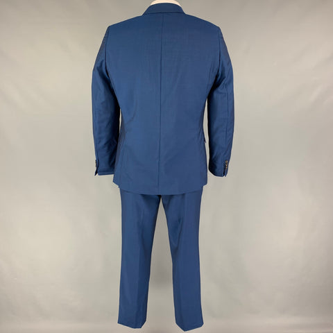 PAUL SMITH Size 42 Regular Blue Wool Notch Lapel Suit
