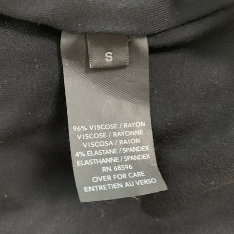 DONNA KARAN Taille S Pull à manches longues en viscose élasthanne noir